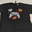 Valentines Day boys men Hearts gaming Basketball Baseball T-Shirt (Small, Black)