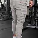JMIERR Mens Fashion Cargo Pants - Casual Cotton Tapered Stretch Twill Drawstring Athletic Joggers Sweatpants with 6 Pockets