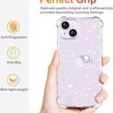 CCFUNCASE Compatible with iPhone 14 Plus Case Clear Cute for Women - Rugged Phone Cases Funda Protector Cover Skin (White Planets Galaxy Universe)