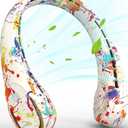 FrSara Neck Fan, Portable Personal Fan Strong Wind, 5200mAh, Air Volume,360° Cooling, No Hair Twisting, Air Volume On 2 Sides, Non-Slip, Quick Charge, Long Use Time, Gift for Women, Men, Birthday