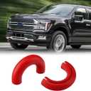 Tow Hooks Covers for Ford F150 2004-2025 Bronco Base/Big Bend/Outer Banks 2021-2025 Compatible with Toyota Tundra Accessories 2017-2021 (Red)