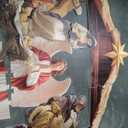 12 Pcs Large Outdoor Christmas Nativity Scene Set with Crèche Stable 81'' Holy Family Outdoor Yard Sign PVC Weatherproof Christian Manger Nativity Scene Set for Christmas Outside Yard Lawn Decor