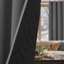 NICETOWN Grey Blackout Curtains 84 Inches Long, Thermal Insulated Soundproof Curtains with Black Liner 2 Panels Set for Bedroom, Room Darkening Drapes for Living Room Window (W52 x L84 Inch)