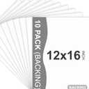 Somime 10 Pack Backing Boards, 12x16 Uncut White Mats Matboards, Acid-Free Backerboards for Art Prints, Ideal for Photos, Pictures, Prints, and Frames
