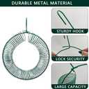 Peanut Bird Feeder, Hanging Feeder Round Metal Whole Wild Bird Feeder with Hanging Hook for Outdoor Birds and Squirrels Feeding Rust & Proof