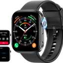 aeac Smart Watch for Men Women iPhone & Android,1.99" AMOLED Screen 3ATM Waterproof Fitness Watch with Answer/Make Call AI Voice,24H-Heart Rate/SpO2/BP Monitor,120+ Sports Modes (Black, 1.99)