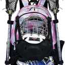 DAFISKY Lacrosse Backpack Field Hockey Equipment Bag,2 Stick Holders,Helmet Holder&Separate Ventilated Shoe Compartment Holds All Lacrosse Gear,Ergonomic Comfort Waterproof Durable for Youth Men Women