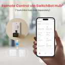 Switchbot Smart Switch Button Pusher (Bluetooth) Fingerbot for Rocker Switch/One-Way Buttons, App Timer Control, No Wiring, Optional Hub Required for Voice/Remote, Black