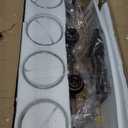 Refice 4-Light Bathroom Vanity Lights, Bathroom Light Fixtures with Clear Glass Shades, Vintage Oil Rubbed Bronze Wall Sconces Over Mirror for Living Room, Farmhouse, Hallway