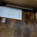 Under Desk Printer Stand with Power Outlet Large Printer Table with Adjustable Shelf,Industrial Wheels, 20 Inches Deep 2 Tier Rolling Printer Cart for Home Office, Rustic Brown