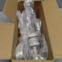 Plug in Chandelier Mini Crystal Chandelier White Retro Small Chandeliers Ceiling Light for Girls Bedroom,Farmhouse Plug in Pendant Light for Kitchen Island Bathroom Dining Room Closet (Brown)