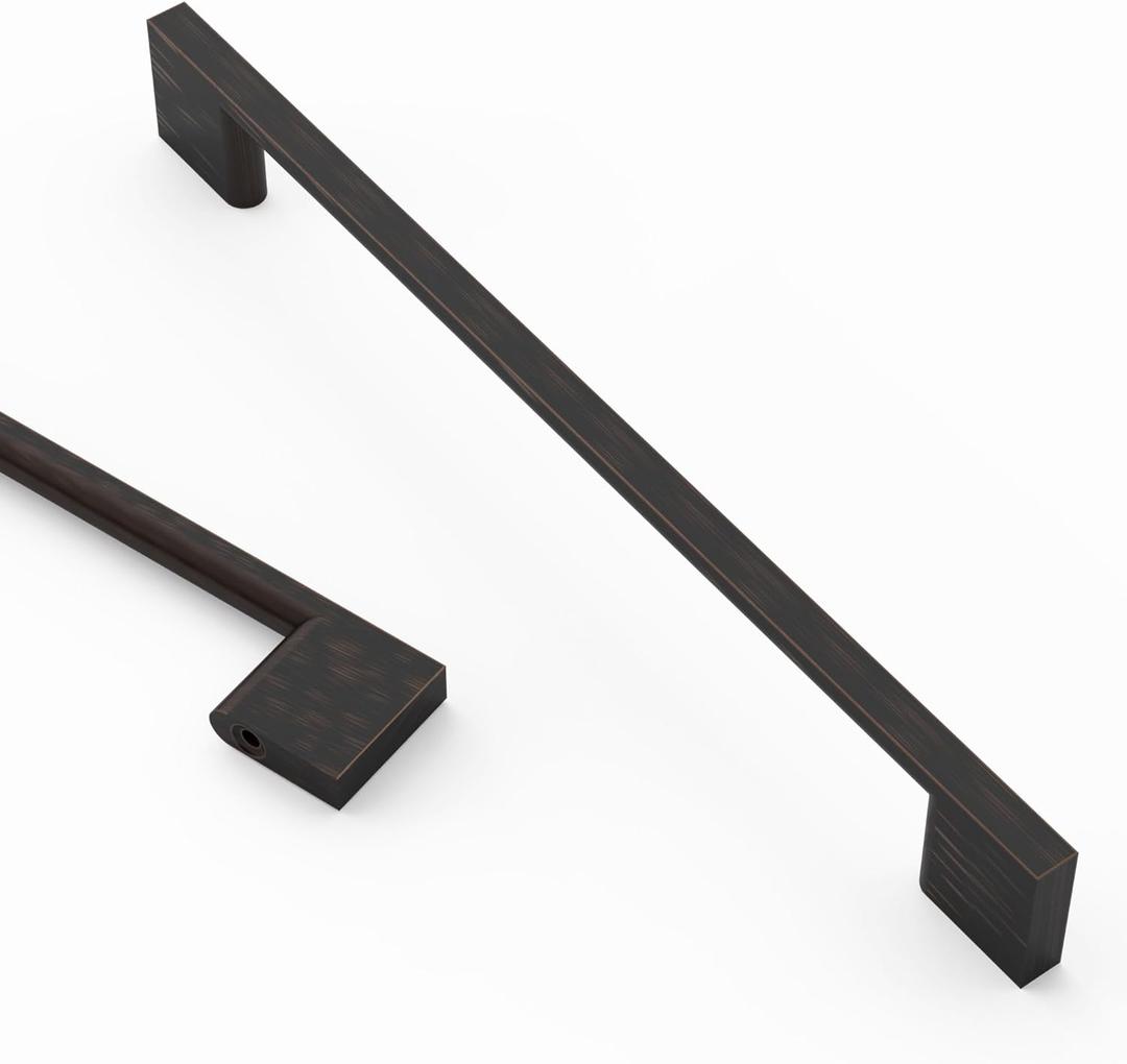 Asidrama 10 Pack 7.5 Inch(192mm) Oil Rubbed Bronze Cabinet Pulls, Kitchen Cabinet Hardware for Cupboard Drawer Pulls