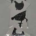 5PCS Rooster Animal Stakes, Chicken Family Garden Silhouette Yard Art, Hollow Out Animal Shape Decor for Outdoor-for Lawns Backyard 5PCS