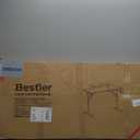 Bestier 42 inch Gaming Desk with LED Lights, Small Computer Gaming Table with Monitor Shelf, Gamer Desk with Headphone Hook, Kids Boys Computer Table with Black Carbon Fiber Texture