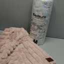 Bedsure Cute Dog Bed for Small Medium Dogs - Washable Furry Puppy Beds, Rectangle Orthopedic Corduroy Fleece Pet Beds with Removable Zipper Cover, 25x21x7inches, Cream