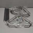 HuggieGems 3 Tier Floor Standing Corner Shower Caddy Organizer Shelf with Hooks, Bathroom Shelves Stand Rack, Bronze