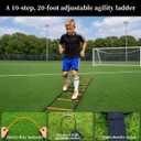 Portable Soccer Goal,Kids Soccer Goals for Backyard,Outdoor Games for Kids, Soccer Training Equipment,Including Soccer Goals,a Soccer Ball,Shooting Target,a Training Ladder,Cones