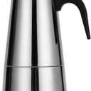 Stainless Steel Italian Coffee Stovetop Coffee Maker Moka Pot Percolator (6 Cup / 10 Oz)