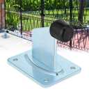 MorningRo End Stop Heavy Duty Gate Stopper Floor Mount 4-5/8" Height for Outdoor Door Stop Gate with Base Plate Large Rubber Sliding Driveway Swing Rolling Door