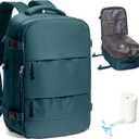 Vacuum Backpack Travel,Travel Backpack with Vacuum System, Easy Vac Pack Backpack with Pump,United Airlines Approved 18148 inch Personal Item Travel Bag,Peacock Blue
