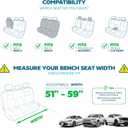 MotorBox Faux Leather Rear Bench Seat Cover – Semi-Universal Fit for Cars, SUVs & Trucks – Napa Style Back Seat Protector with Cushioned Design – Durable, Stylish Interior Upgrade