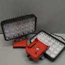 Ecarke LED Work Light Compatible with Milwaukee, Ecarke 54W 5400LM Cordless LED Flood Work Lights, Compatible with 18V Lithium Battery Light, Low Voltage Protection, USB & Type-C Charging Port