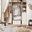 BOLUO Stackable Storage Drawers Closet Organizers and Storage Fabric White 2 Drawer Dresser for Bedroom Modern