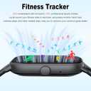 1.91" Smart Watch for Men,smart Watches for Women,Fitness Tracker with Message Call Function,120+ Sport Modes, IP68 Waterproof,24 Hours Heart Rate/Sleep Monitor,for Android/iOS (Black)