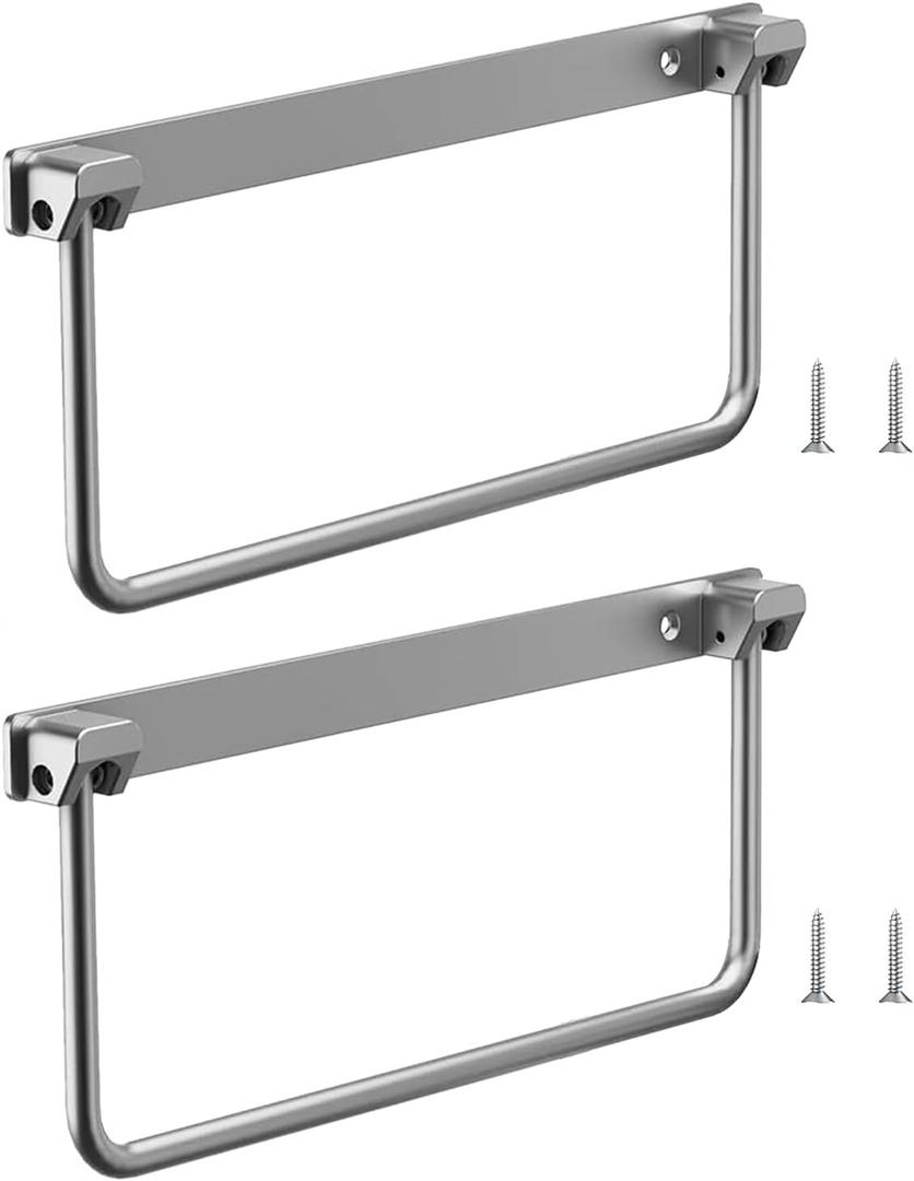 Shkalacar 2Pack Foldable RV Shoe Rack- Aluminum Camper Shoe Organizer, Wall-Mounted Shelf, Efficient Holder and Storage Rack for Various Shoes, Travel Trailer Organization Accessories 13.1*6*12.2inch