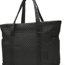 BAGSMART Large Tote Bag For Women, Travel Shoulder Bag Top Handle Handbag with Yoga Mat Buckle for Gym, Work, Travel