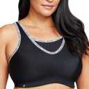 Glamorise Women's No-bounce Camisole Sports Bra Wirefree #1066 (48D, Black)