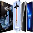 MAGIC JOHN 2 Pack for iPhone 13 Pro Max/iPhone 14 Plus 6.7 inch Privacy Glass Screen Protector, Auto Dust-Elimination Installation, Bubble Free, Easy Installation