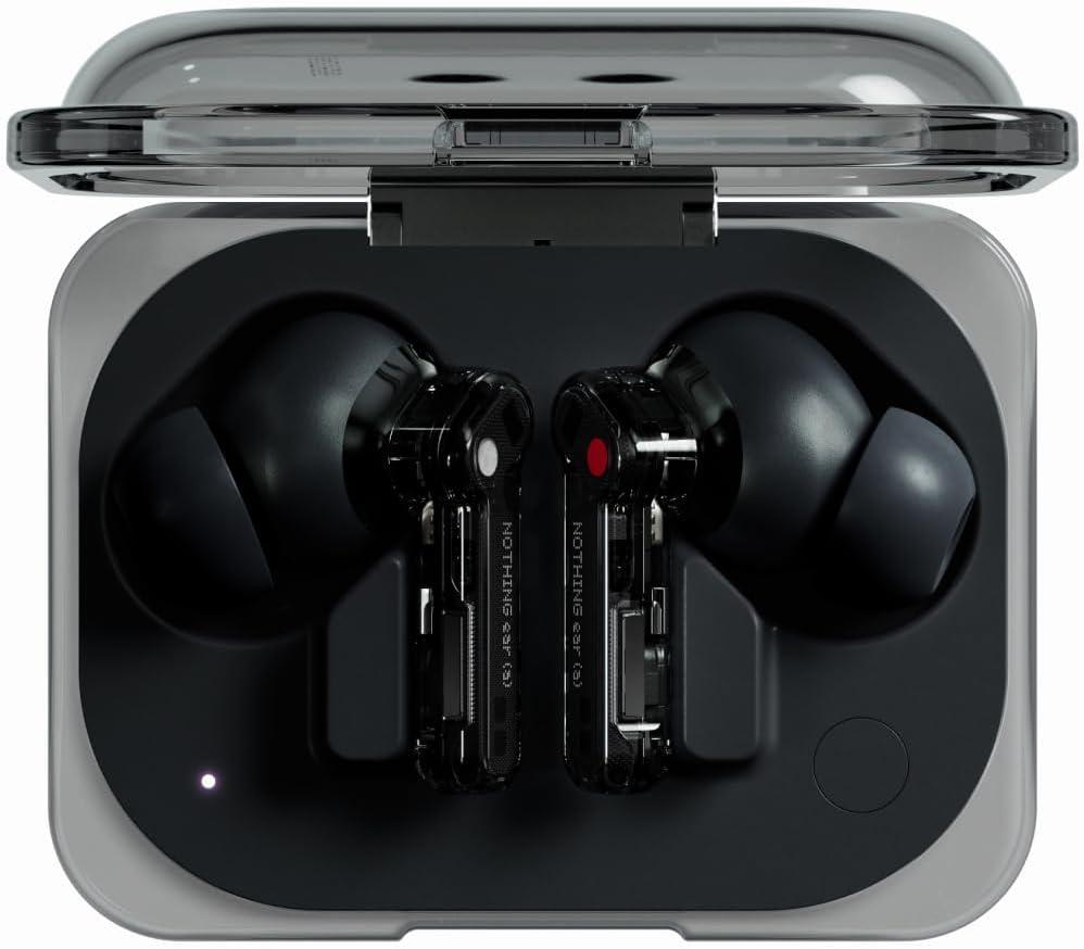 Nothing Ear (a) Wireless Earbuds, 45dB Hybrid Noise Cancelling Earbuds, Hi-Res Audio, Advanced Equaliser, Dual Connect, 6 Mics, 42.5H Playtime Ear Buds Wireless Bluetooth, Black