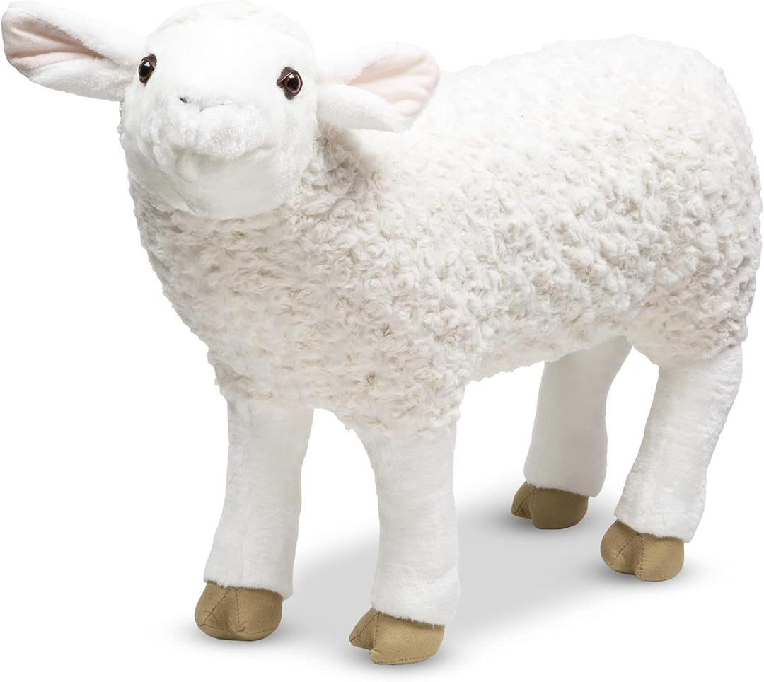 Melissa & Doug Giant Sheep - Lifelike Stuffed Animal (Nearly 2 feet Tall)