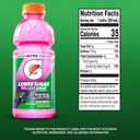 Gatorade Lower Sugar Electrolyte Sports Drink, Rain Berry, 20 fl oz Bottles, (6 Pack), 75% Less Sugar, No Artificial Flavors, No Artificial Sweeteners, No Artificial Colors, Hydration (EXP 08/20/26)