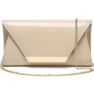 Patent Leather Envelope Clutch Womens Evening Handbag Stylish Shoulder Bag Purse for Christmas Wedding Party Prom