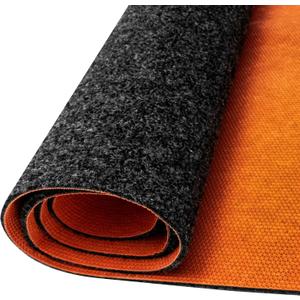 Oil Spill Mat, 64 x 33 Inch Garage Floor Mat Heavy Duty Absorbent Oil Pad for Under Car with Rubber Backing Protects for All Types of Spills, Black, Orange