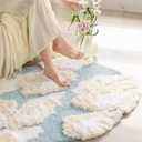 Cloud Bedroom Rug,Blue and White 3D Rug, Ultra-Soft Non Slip Microfiber Water Absorbent Aesthetic Rugs for Bathroom,Living Room,Bathtub,Shower Floor, Laundry, Home Decor 52x 31.5 Inch