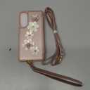 Kimiyaki for Galaxy S25 Edge Case with Wallet, Magnetic Snap Flip Leather Cover with Flower Design Credit Card Holder Stand Wristband，Galaxy S25 Edge Protective Phone Case for Women