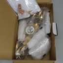 Q&S Mini Chandelier Crystal Ceiling Light,Small Flush Mount Gold Light Fixture for Entryway Bedroom Barthroom Hallway Closet E26