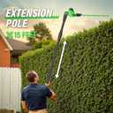 18-Inch 20V Cordless Pole Hedge Trimmer with Extension Pole
