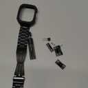 Classic Stainless Steel Case with Band Compatiable for 49mm Apple Watch Ultra 3/2/1 Bands for Men,Business Metal Apple Watch Bumper Case Cover with Strap for iWatch Bands,Black