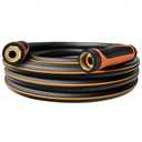 Upgraded Hybrid Garden Hose 25 ft with 360 Rotating Handle, New Formula Flexible Water Hose 5/8 IN x 25FT, Lightweight, Durable, Heavy Duty, All-weather, 3/4 IN GHT Solid Brass Fittings