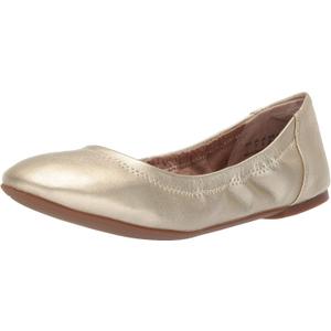 Women's Belice Slip On Ballet Flat (7 Wide, Gold)