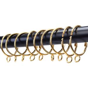 Openable Curtain Rings with Eyelets,1.5inch Heavy Duty Rustproof Metal Drapery Rings,Shower Curtain Rings 24pcs Gold Zocang