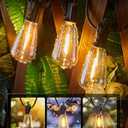 Brightown Outdoor String Lights Patio Lights, 100FT ST38 Shatterproof Dimmable Waterproof Connectable LED Christmas Lights, Hanging Outside Light for Backyard, Porch, Deck, Balcony, Garden, Home Decor (Black)