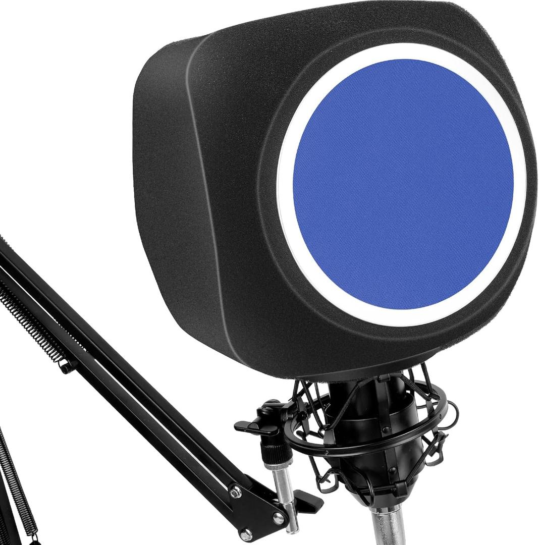 Microphone Isolation Ball, Microphone Isolation Shield Pop Filter for Microphone for Noise and Reflection Reduction, Sound-Absorbing Foam Cover for Recording Studios, Singing, Live Stream