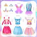 VGOFUN Princess Dress Up Clothes for Little Girls Princess Costume Princess Dresses Toddler Christmas Birthday Gift Aged 3-6