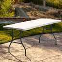 FDW | 6FT Folding Table | White | Portable Plastic Table
