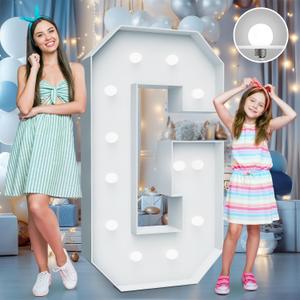 4FT Marquee Light Up Letters - Cool White Light Up Letters G with Fixed Water Bag, Party Decoration Large Marquee Light Up Letter can Be Used for Wedding Decoration, Birthday Party Deco